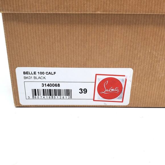 Christian Louboutin Belle 100 Ankle Boots Calf Leather Red-Sole Black Size 39 - Picture 11 of 15